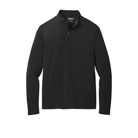 OGIO Unisex Motion Quarter Zip | Moisture Wicking Workout Top for Men & Women, Athletic Long Sleeve Pullover, Blacktop, Small