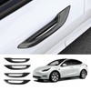 Door Handle Protector Cover Carbon Fiber Style ABS 4pcs Car