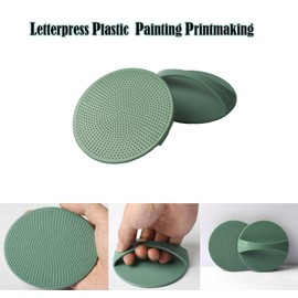 Rubber Brayer Roller 7 Pcs Ink Rollers for Block Printing, Paper Crafting, Stamping, Scrapbooks, Wallpaper Art - Includes Wooden Mushroom Stamps & Rubbing Tools - DIY Printmaking Supplies for Artists, Crafters