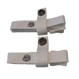 Hockey Helmet Chin Straps - Adjustable Replacement Straps (2 Sets) for Ice Hockey Helmets - AAA Hockey Pro (White)