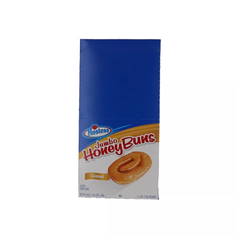 Hostess Jumbo Glazed Honey Buns, 6 Count - 4 Ounce