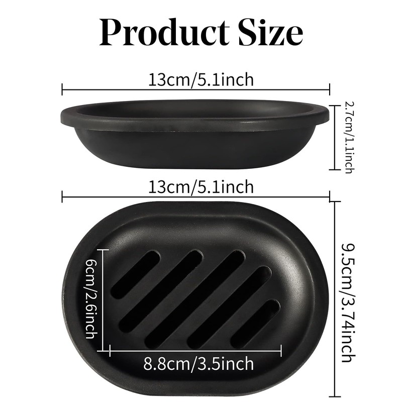 2-pack Soap Dish, Soap Holder, Soap Saver, Easy Cleaning, Dry,
