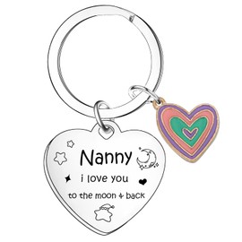Nfyxcaz Nanny Gifts Nanny Keychain From Grandson Granddaughter Mothers Day Gifts Christmas Birthday Gift For Nanny Grandma Gifts