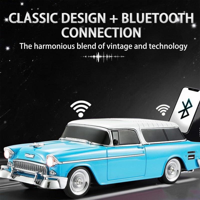 WS-1955 Retro Sedan Bluetooth Replica Speaker – Portable Wireless Car