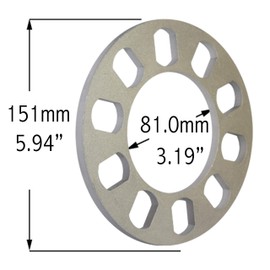 Universal Wheel Spacers 8mm Thickness for 5x100mm, 5x105mm, 5x108mm (5x4.25), 5x110mm, 5x112mm, 5x114.30mm (5x4.50), 5x115mm, 5x120.65mm (5x4.75), 5x120mm