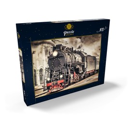 MyPuzzle A Steam Train Departures from the Train Station - Premium 100 Piece Puzzle - MyPuzzle Special Collection by Puzzle Galaxy