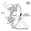 Melighting 20G Flower Nose Hoop Ring 925 Sterling Silver Nose