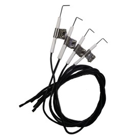 Durable Igniter Kit Ceramic Electrode with Ignitor Wire Replacement for Centro, Charbroil and Others Gas Grill Models, Set 4-Pcs, Install Easily