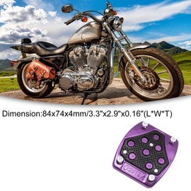 ACROPIX Motorcycle Aluminum Brake Pedal Pad Cover Black Purple 1pcs