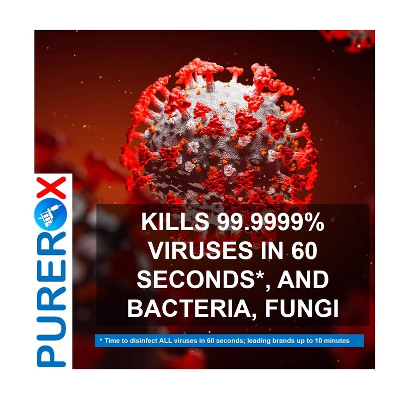 PUREROX Disinfectant Tattoo Parlor, Nail Salon. Eliminate 99.9999% MRSA, VRE,