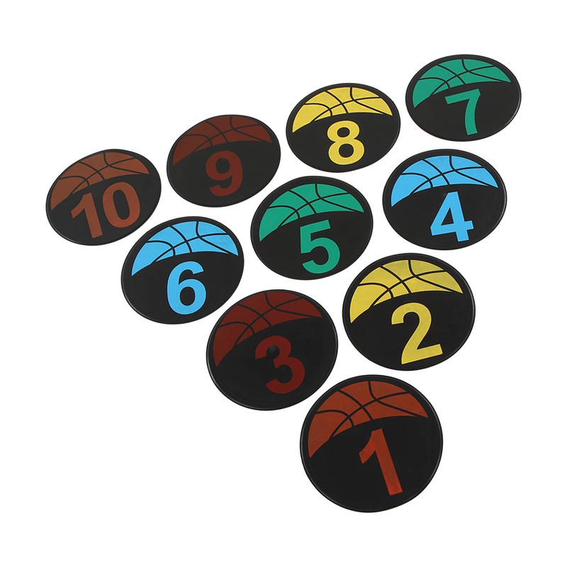 Flat Cones Spot Markers Numbered Floor Spot Markers Set Soccer