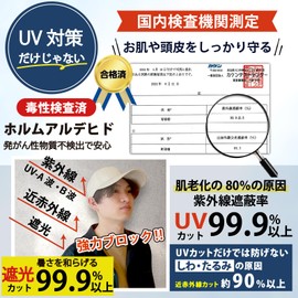 MITSU-Q Men's Hat, Cap, Large Size, 26.0 inches (66 cm), Soft Fit, Low Cap, Japanese Dealer, UV and Near Infrared Tested, Spring and Summer (2 Types of Plain and Logo), Black, 2XL - 4 L