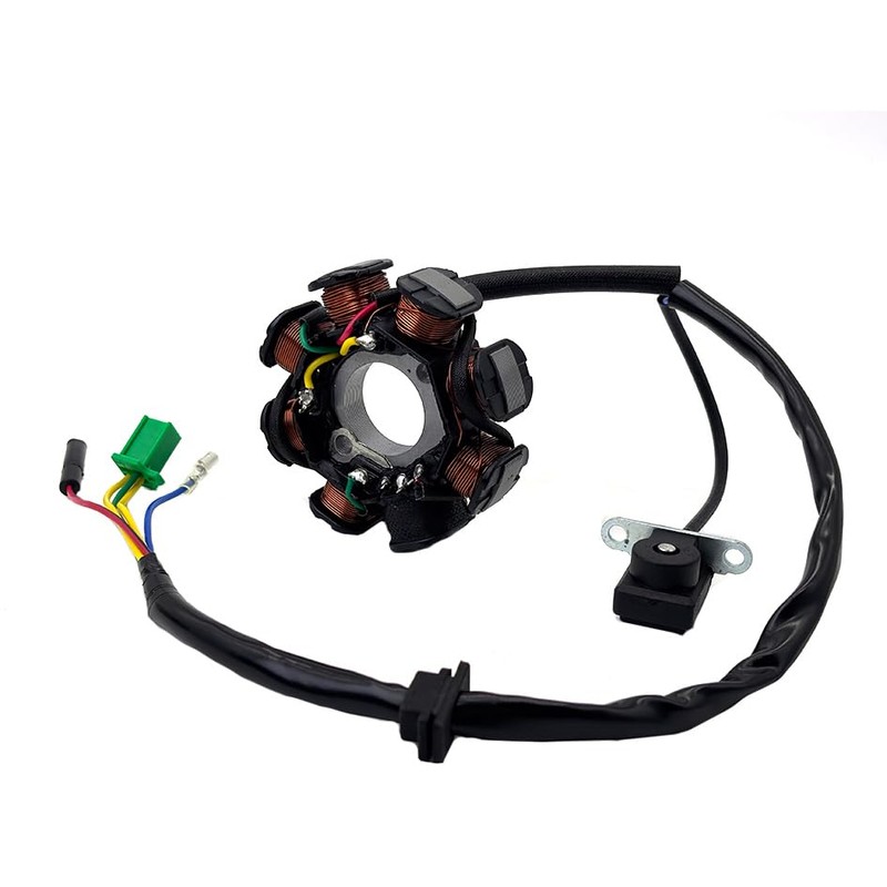 GY6 Magneto Stator Flywheel Rotor Kit,8 Coil Copper Stator for