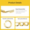 100Pcs Gold Keychain Ring Set,Splits Key Ring Hoops with Chain