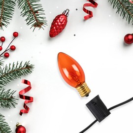 Northlight Pack of 25 Incandescent C9 Orange Christmas Replacement Bulbs