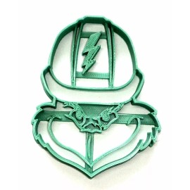 AJT GRINCH FACE HEAD CHRISTMAS LINEMAN CONSTRUCTION COOKIE CUTTER USA PR4047