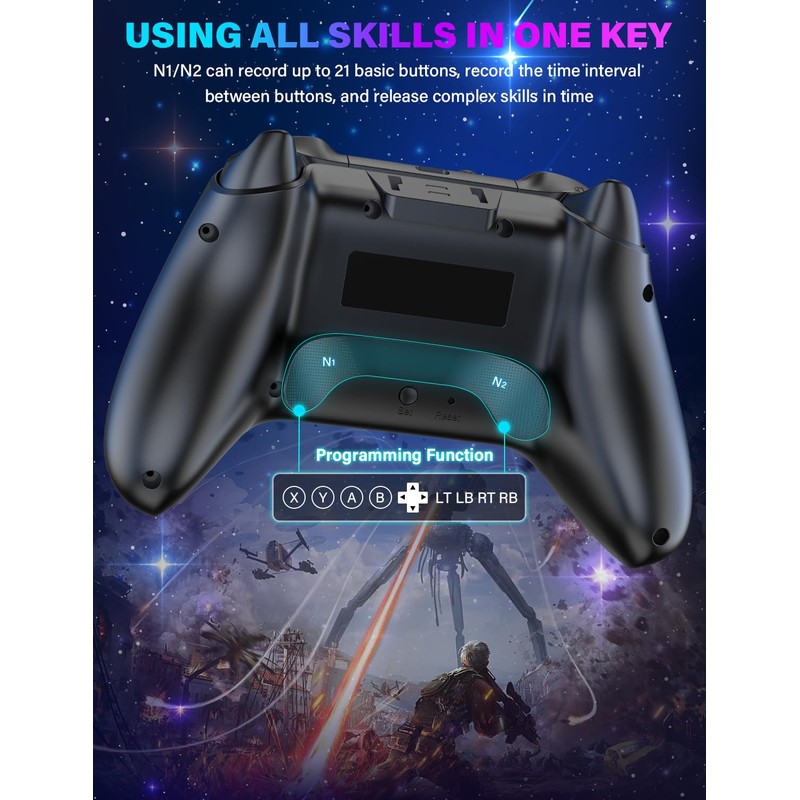 Wireless Switch Pro Controller - Compatible with Nitendo Switch/OLED/Lite, 1200mAh