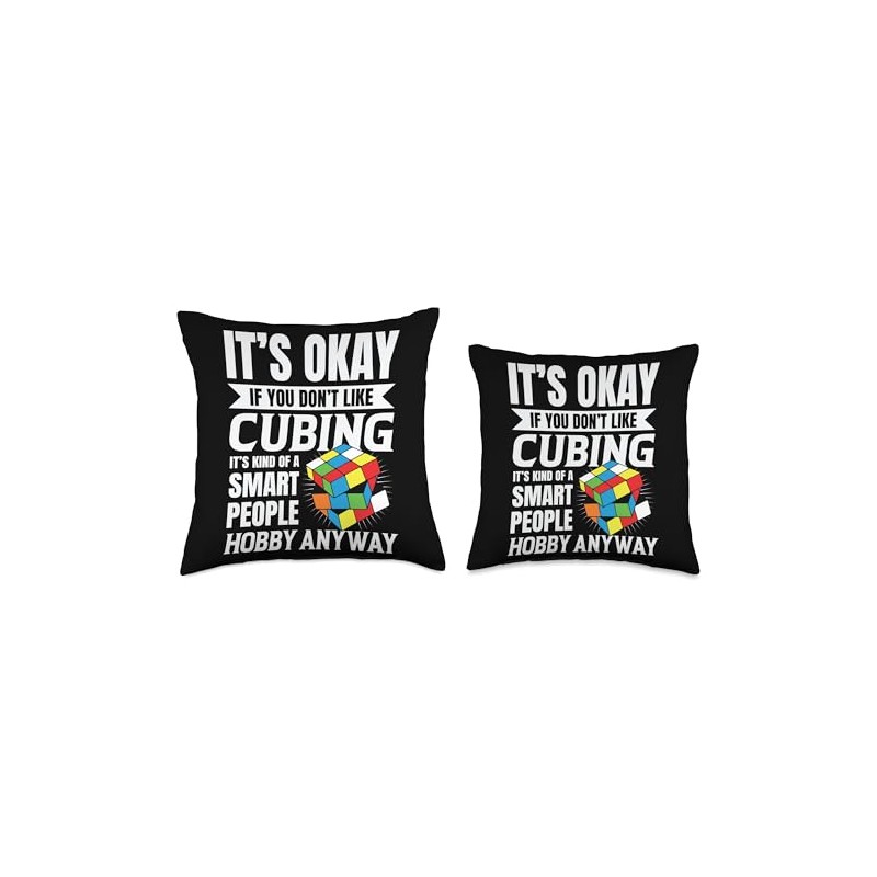 Speedcuber Cubes Speedcubing Math Student Accessories Cubing Throw Pillow