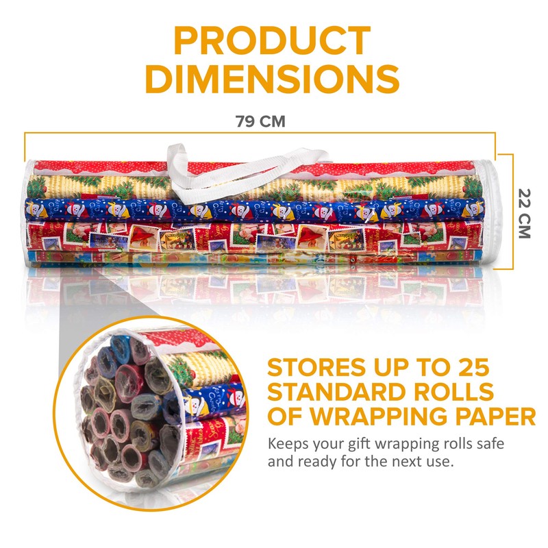 LIVIVO Cylinder Wrapping Storage Bag - Birthday Easter Christmas or