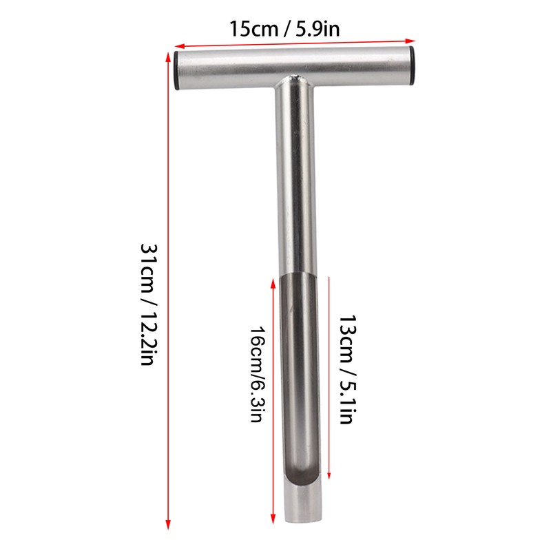 Soil Sampler Probe 304 Stainless Steel Protable T Handle Soil
