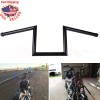 Twom 1" Motorcycle 8" Black Rise Ape Hanger Handlebars Z-Bar