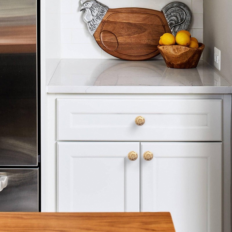 Goo-Ki 6 Pack Champagne Bronze Cabinet Knobs Zinc Alloy Kitchen