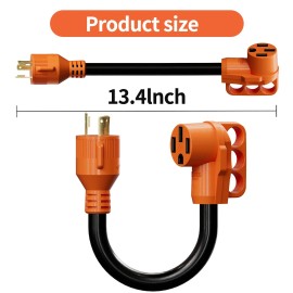 Epicord RV 30AMP 3Prong Generator Adapter 30amp Male Plug to 50amp Female 14-50R
