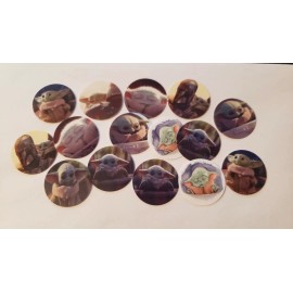 Unbranded Pre Cut One Inch Bottle Cap Images Baby Yoda Mandalorian Free Shipping - photo, 25 images