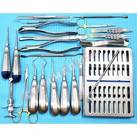 German Premium Set of 23 Each Oral Dental Surgery EXTRACTING Elevators Forceps Instrument KIT Set