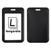 1 Pack Sliding ID Badge Holder with Clear Window Black