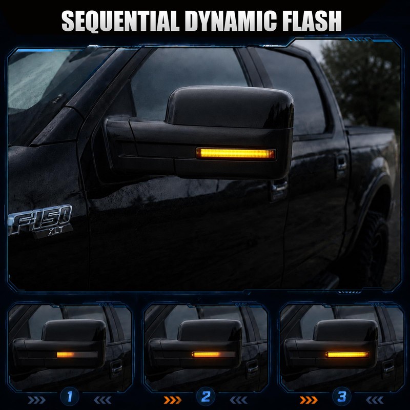 EASY EAGLE LED Side Mirror Turn Signal Lights Fit for