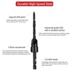 15 Piece Countersink Drill Bit Set for Woodworking, Tapered Drill
