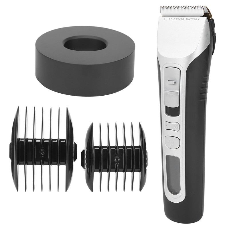Men Electric Hair Clipper Cutter LCD Display Guide Combs Hair
