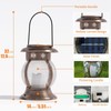Brass Color Courtyard Solar Powered Hanging Lantern Light IP44 Waterproof