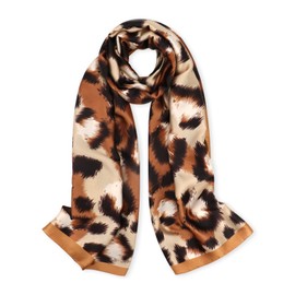 vimate 100% Large Long Silk Feeling Scarf – Women's Fashion Lightweight Satin Silky Scarf Sunscreen Shawl Wrap Neck Head Scarf Gifts for Women, Style 39