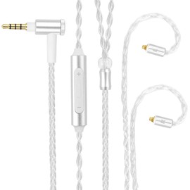 SE215 Mic Cable Compatible with Shure SE215 SE315 SE425 SE535 SE846 UE900 Earphones, MMCX Earphone Cable, 4ft