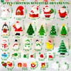 Bbiamsleep 40 Pcs Mini Christmas Figures Christmas Miniature Ornaments Mini