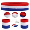 18 Pieces Sweatbands (Headband/Wristband Set), Sports Sweatband Headband Wrist Sweat