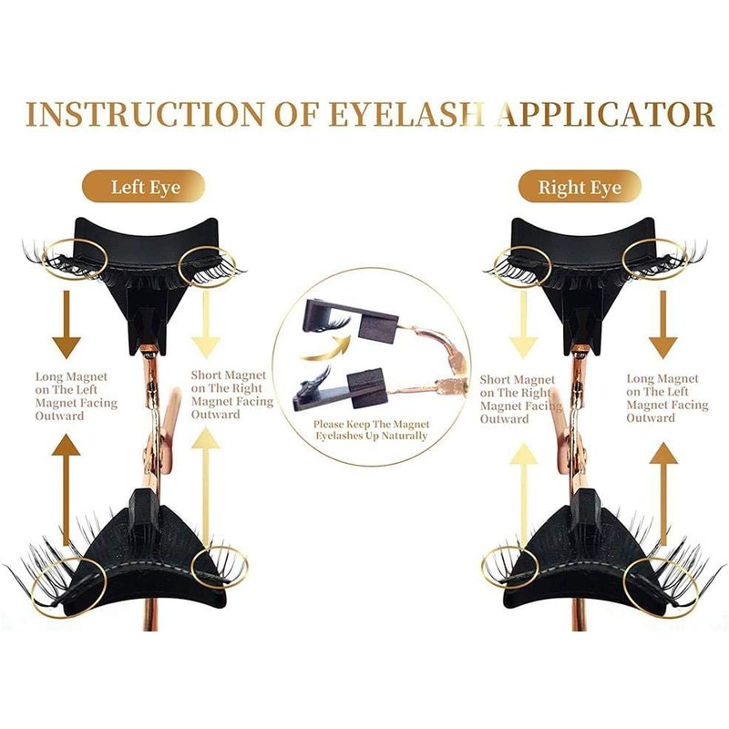 CTFIVING Magnetic Eyelashes Applicator Clip Without Glue Curler Applicator Magnetic