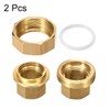 sourcing map Brass Pipe Union Connector Coupling 1/2PT Fitting with