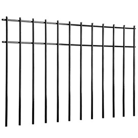 15 Pack Adavin Small/Medium Animal Barrier Fence 20x12-inch Underground Decorative Garden Fencing, Dog Rabbits Fences Black Metal Fence Panel Ground Stakes Defence for Outdoor Patio