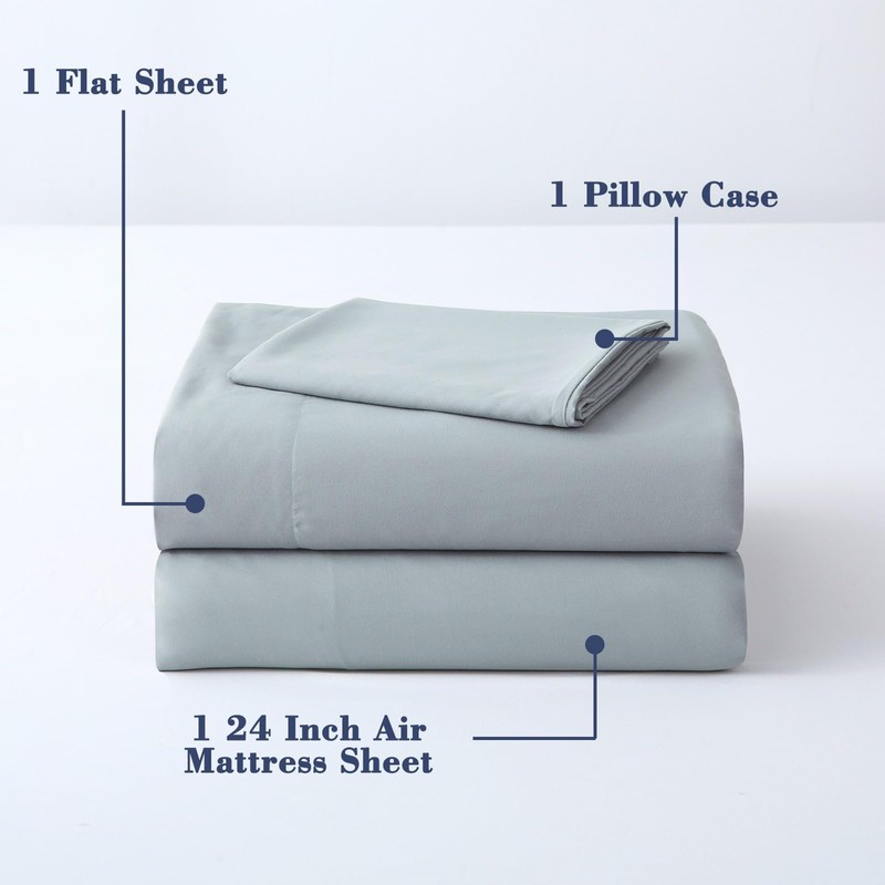 Air Mattress Sheet Set for 16-24 Inch Air Beds Twin