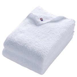 Bath Towels, White, 2 Pieces, Imabari Towel Brand Certified, OSK Series, Absorbent, Quick Drying, Plain (Non-Fluorescent Bleaching), 100% Cotton