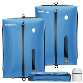 EULANT 2pcs Vacuum Storage Bags with Pump for Travel, Reusable Vacuum Zipper Sealer Bag for Clothes, Compression Packing Cubes for Suitcases/Luggage/Backpack, With IPX8 Airtight Zipper