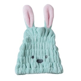 Hair Cap, Dry Cap, Towel Cap, Absorbent Towel, Adult Children, Shower, Absorbent, Quick Drying, Microfiber Bath, Hat, Long Hair, Dry Hair (Pink & Green)