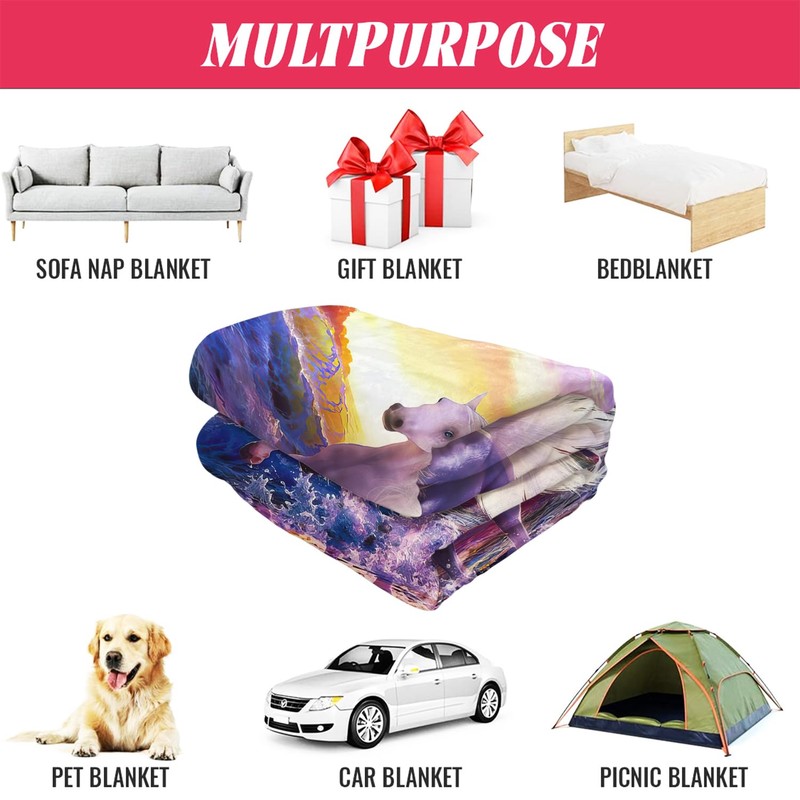 YISUMEI Blanket 125 x 150 cm Cuddly Blankets Soft Flannel
