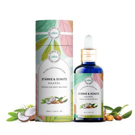 Lebbio Stärke & Schutz Haaröl 50ml [100% NATURREIN] Kopfhaut- und Haarstärkungsöl für gesundes Haarwachstum, Stimuliert Haarwachstum - Leave-in Haarkur, für seidigen Glanz und Geschmeidigkeit