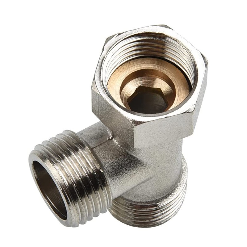 Toilet Diverter Valve Brass T Shape Adapter Connector, G1/2" Hose