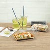 Restaurantware Sushi Containers, Pack Of 100 Plastic Disposable Rectangle Sushi