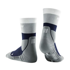 CEP – HIKING LIGHT MERINO MID-CUT REDESIGN SOCKS for women | Better stability thanks to hiking socks with compression in Marineblue / grey | size II